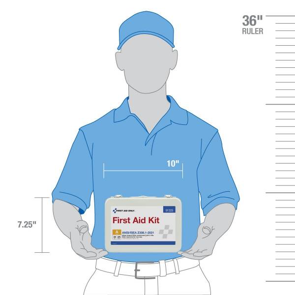 25 Person ANSI 2021 Class A First Aid Kit - Metal case #5